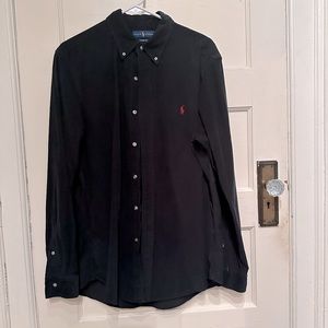 POLO RALPH LAUREN CORDUROY SHIRT in Black. Men’s size Large - Great Condition